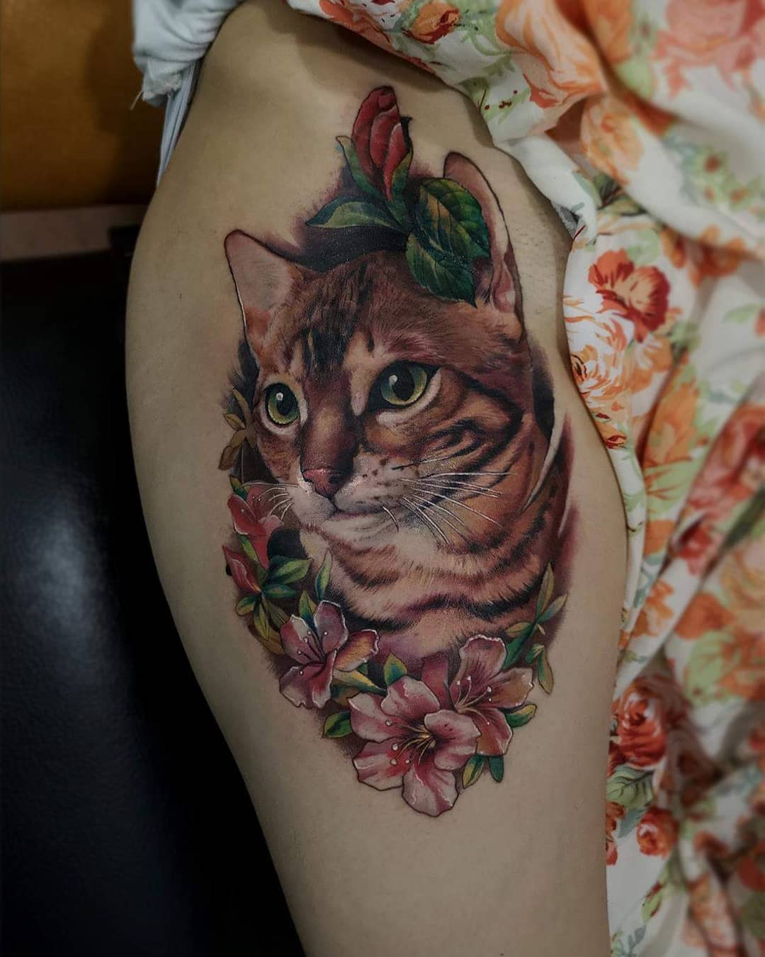 Tattoo gatto by @alvarolaratattoo