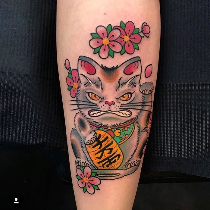 Tattoo gatto by @giahiwinterthur