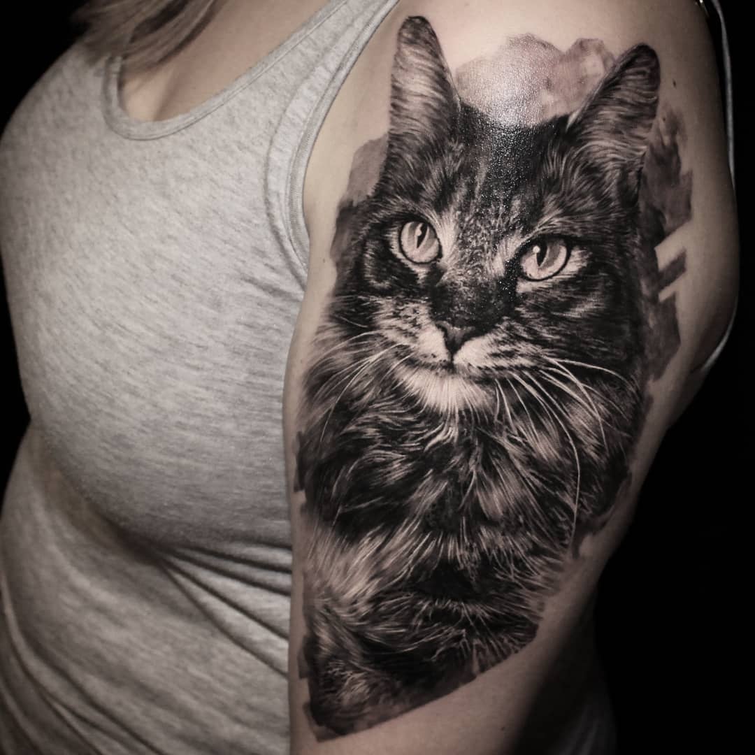 Tattoo gatto by @rusty tattoo