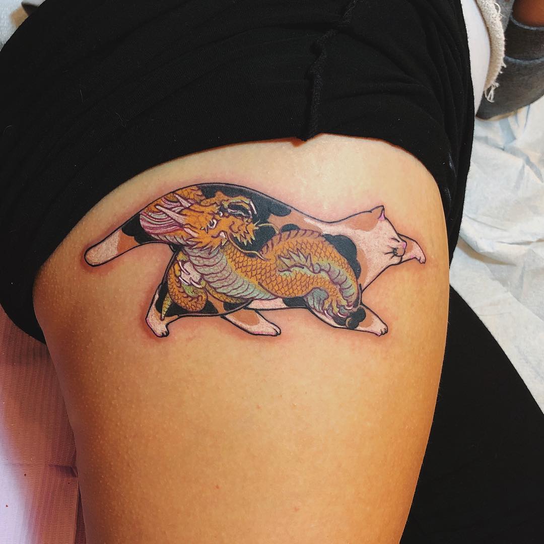 Tattoo gatto by @zushtatu
