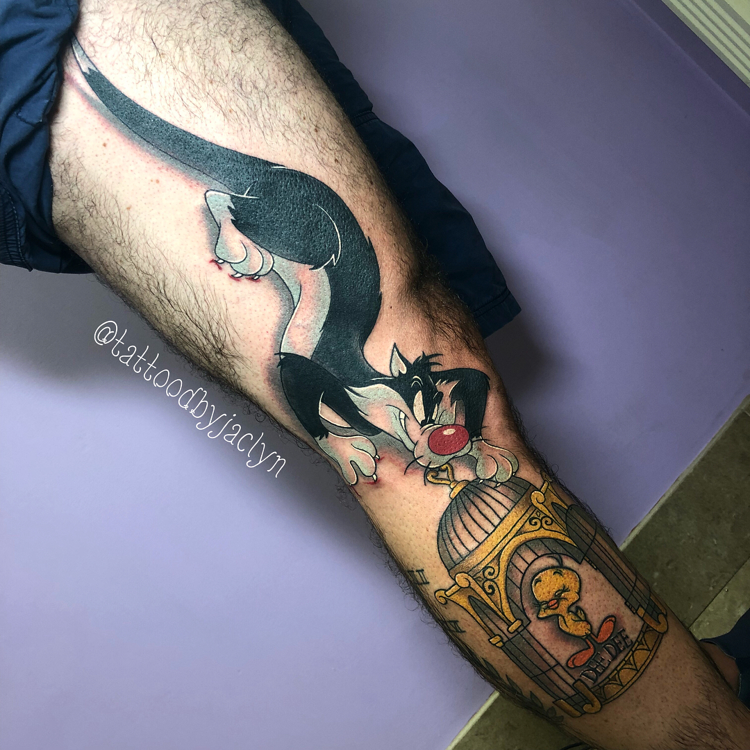 Titti e Silvestro tattoo by @tattoosbyjaclyn