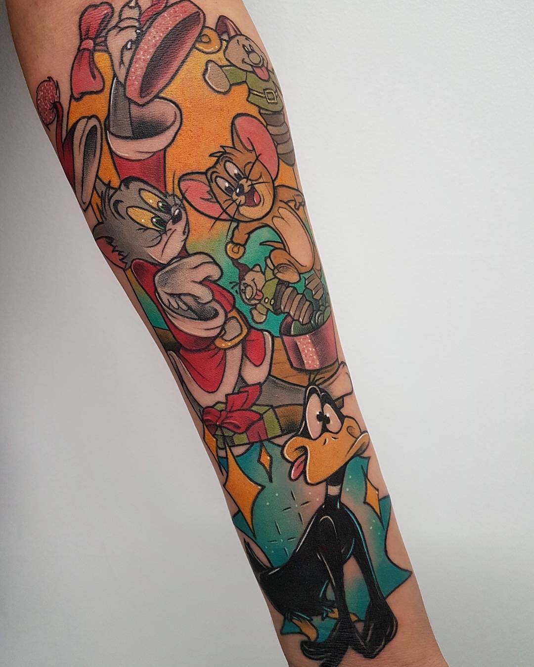 Tom and Jerry tattoo by @ikostattoo