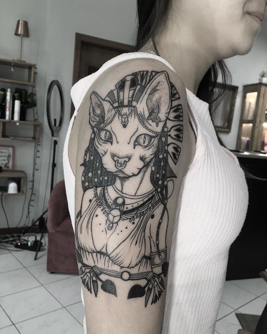 tattoo gatto by @alexandrebremem