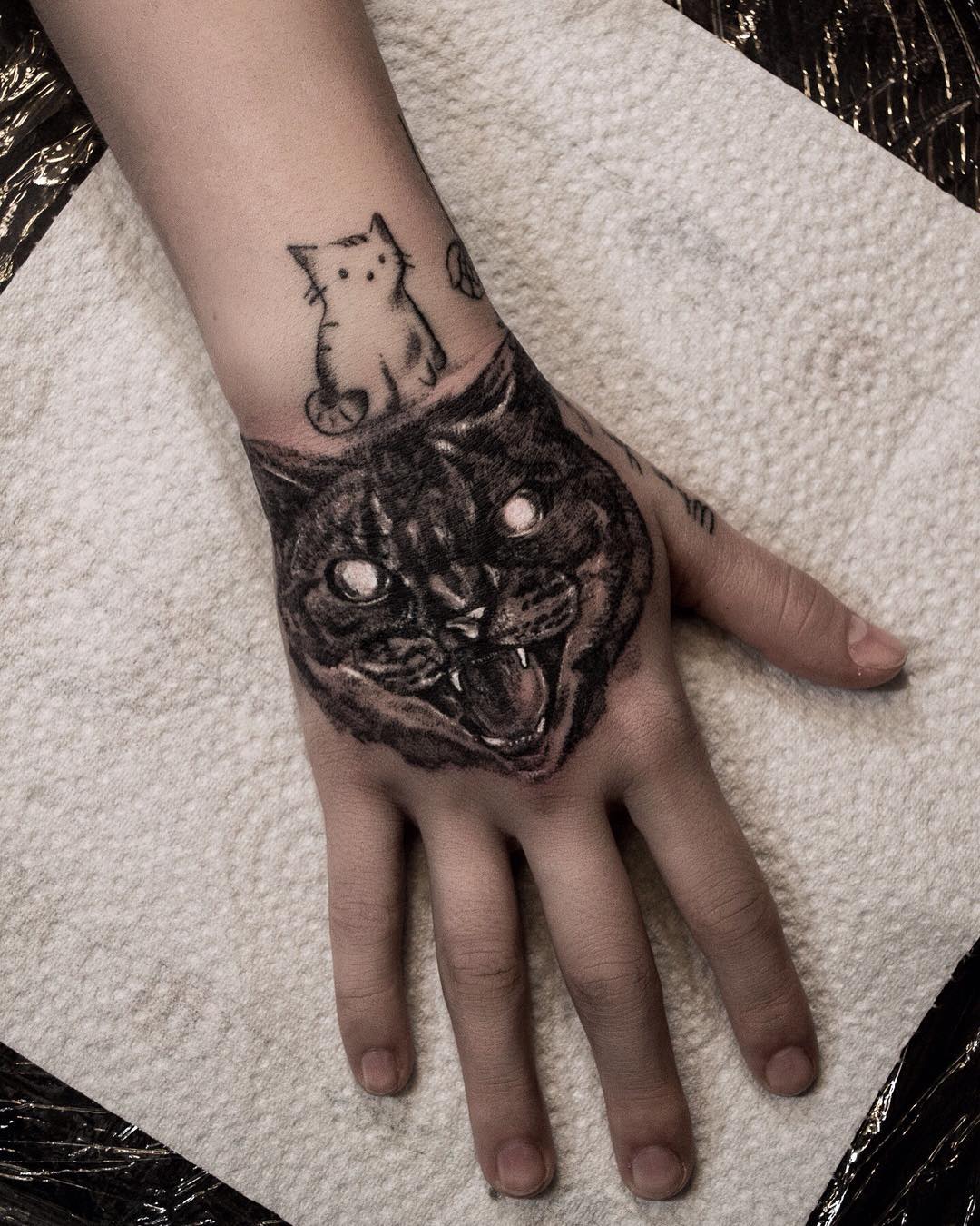 tattoo gatto by @ramzesart