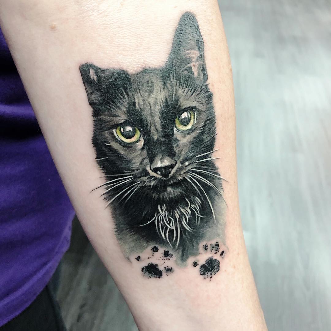 tattoo gatto nero ph @enyamahuta