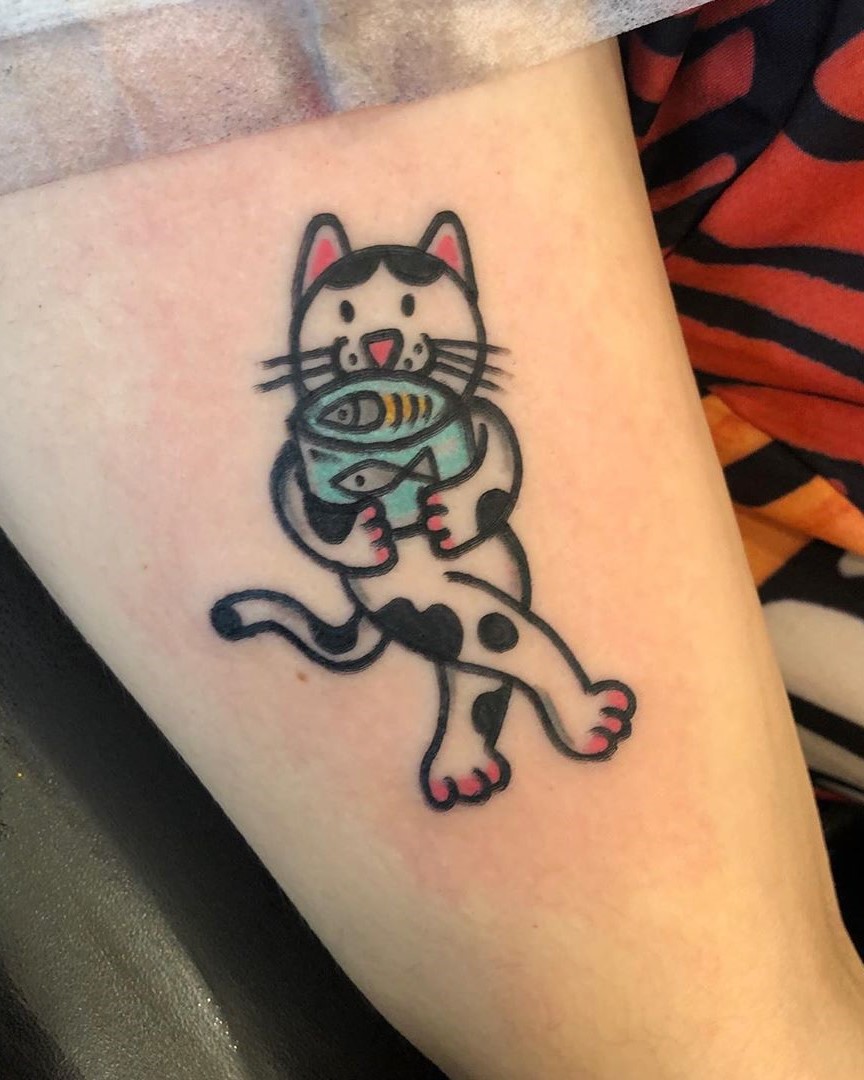 tattoo gatto piccolo ph @finninn18