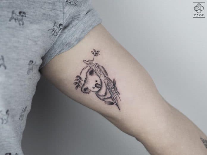 tatuaggio koala braccio by @od tattooing