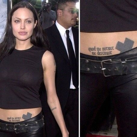 tattoo croce Angelina Jolie photocredit @pinterest