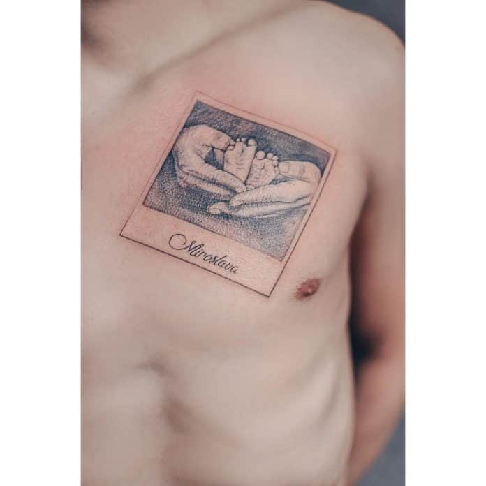 tatuaggio dedicato ai figli by @golubev tattoo