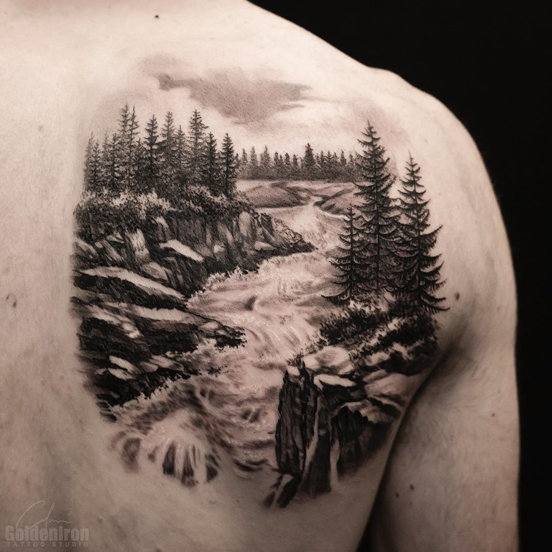 tatuaggio fiume by@grxsy