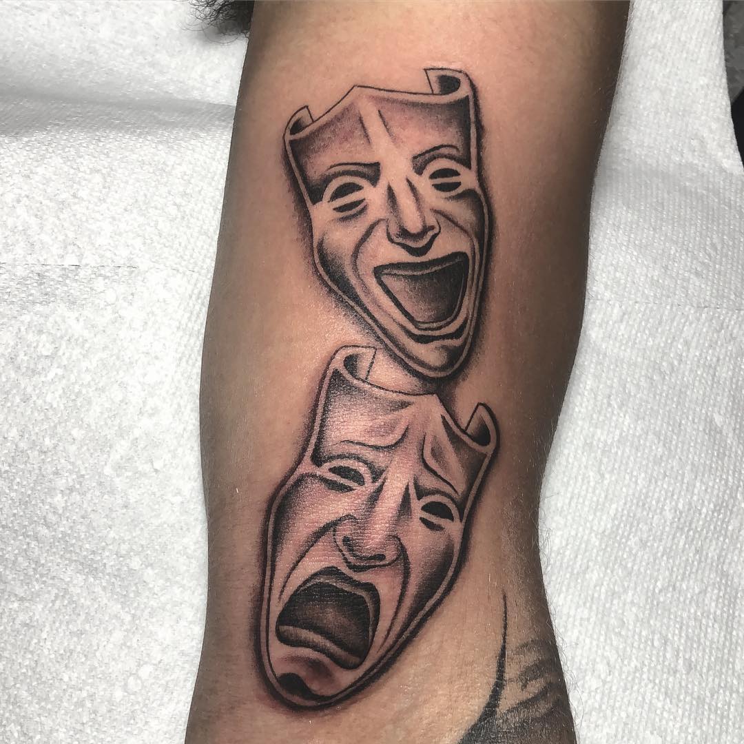 tattoo laugh now cry later by @ninetytattoo