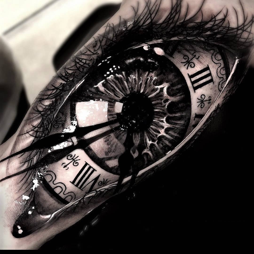 tattoo tempo occhio by @stefano tatuaggi 94