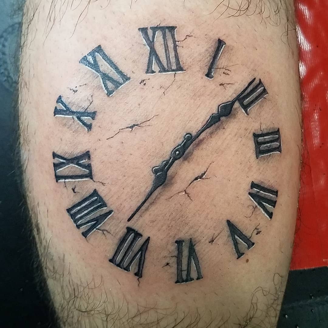 tattoo tempo orologio realistico ph @stevetattz