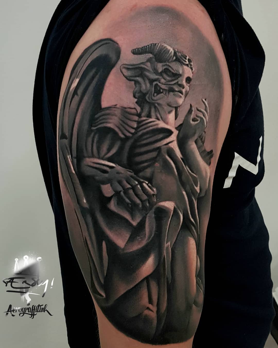 tatuaggi demoni e angeli by @sersky tattoo