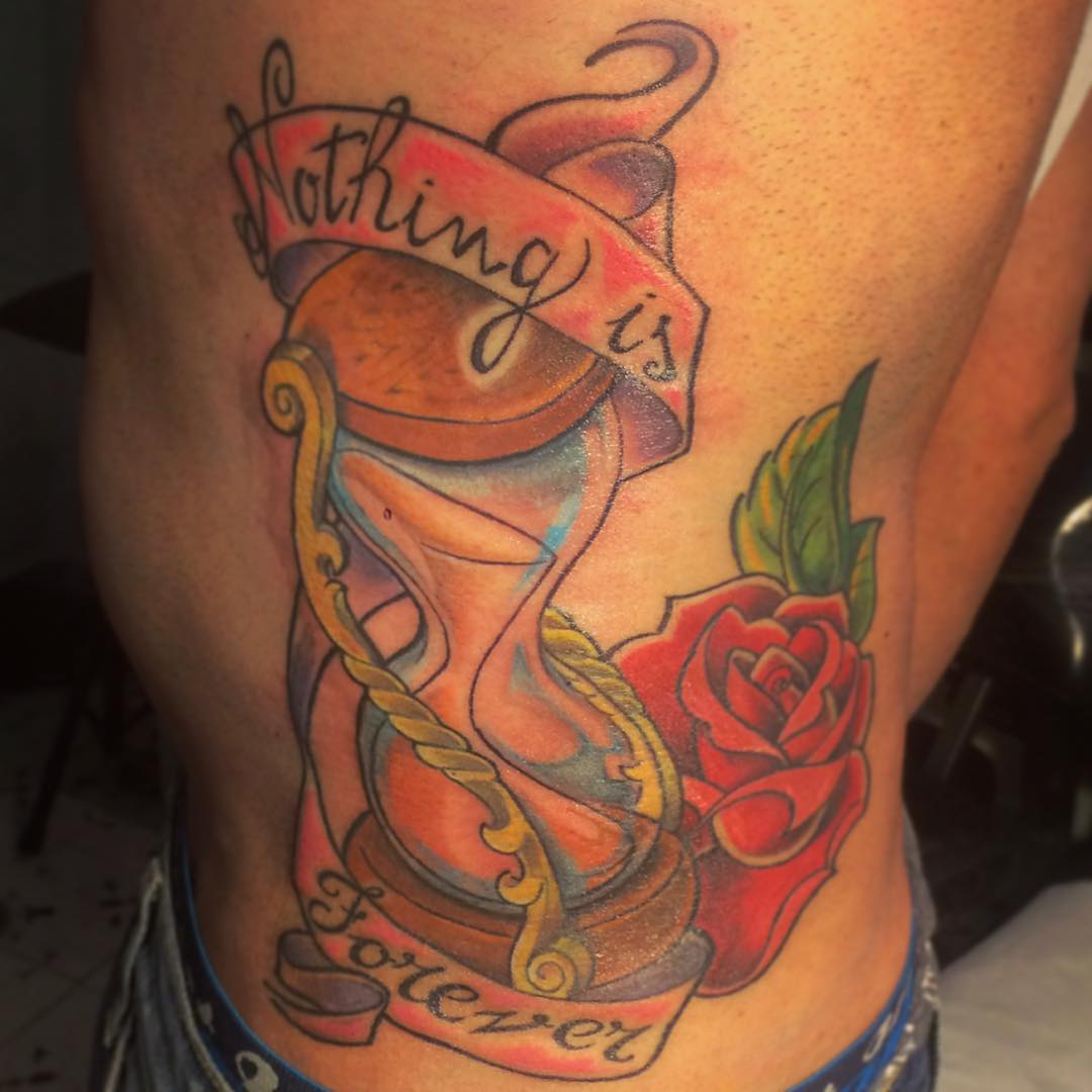 tatuaggio clessidra niente e per sempre by @dr inktattoo