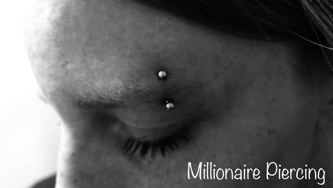eyebrow piercing ph @millionairepiercing