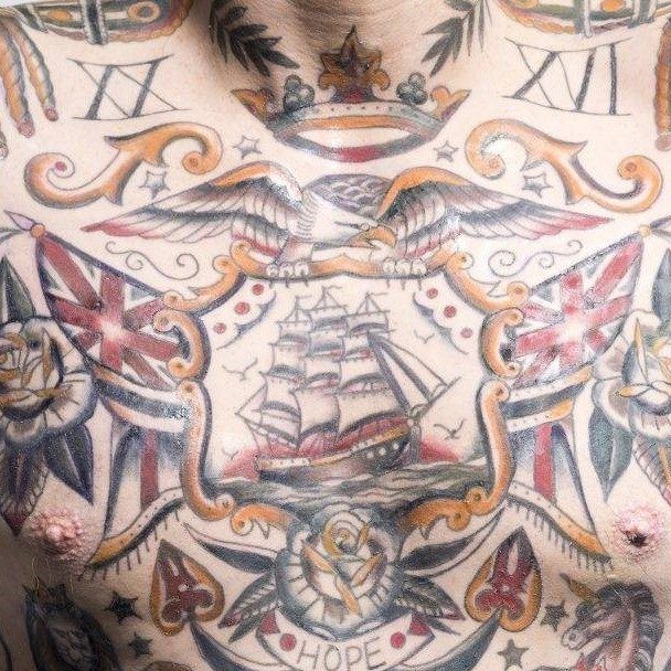 Matthew Houston commissione tattoo stile marinaresco