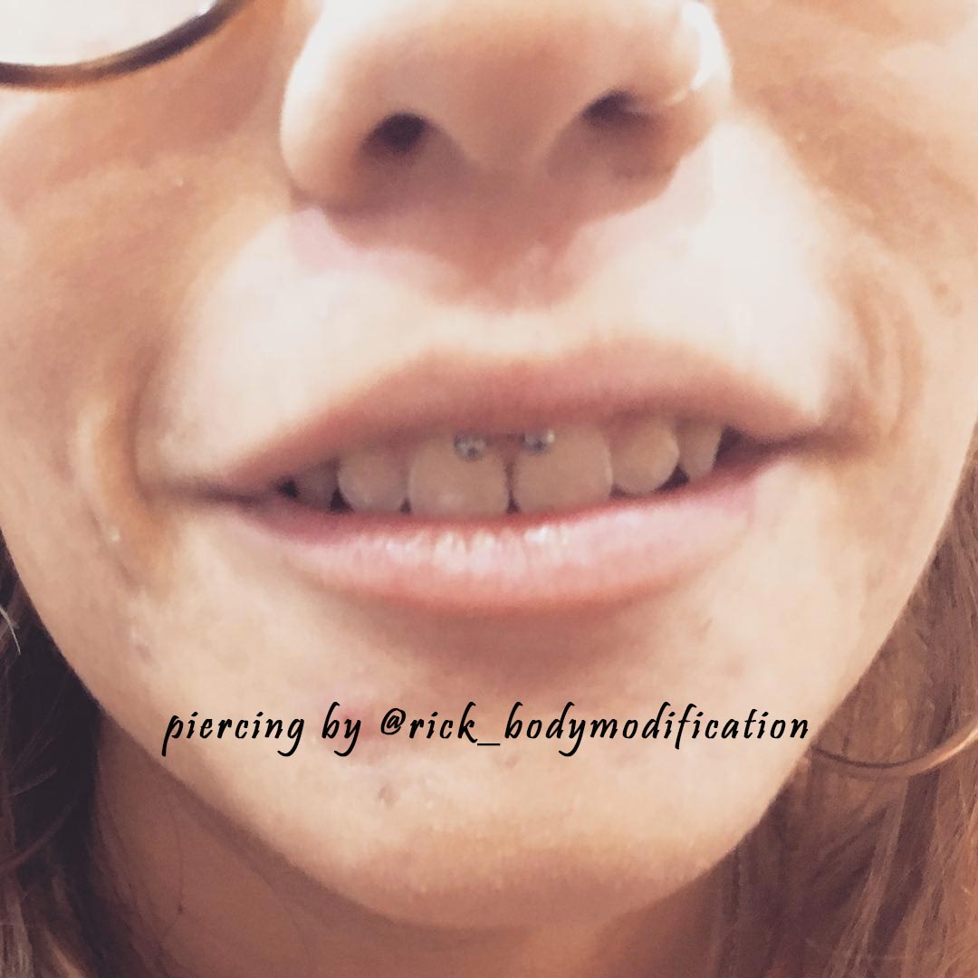 smiley piercing by @rick bodymodification