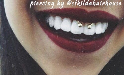 smiley piercing by @stkildahairhouse