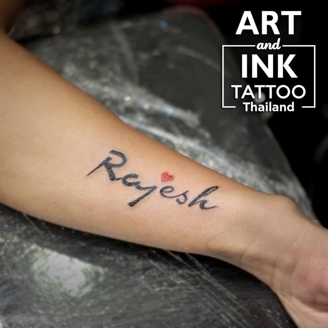 Tattoo lettering ph @artandinkthailand