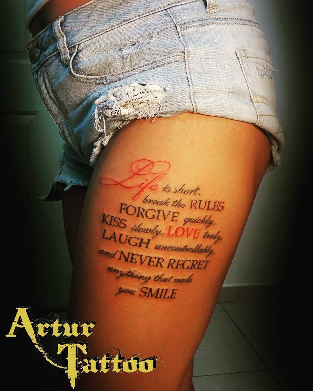 Tattoo lettering ph @artur tattoo karmiel