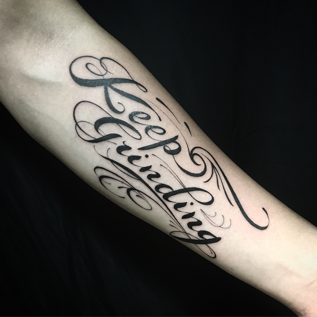 Tattoo lettering ph @bang tattoostw