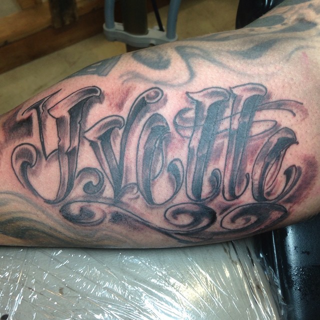 Tattoo lettering ph @bretjohnsontattoos