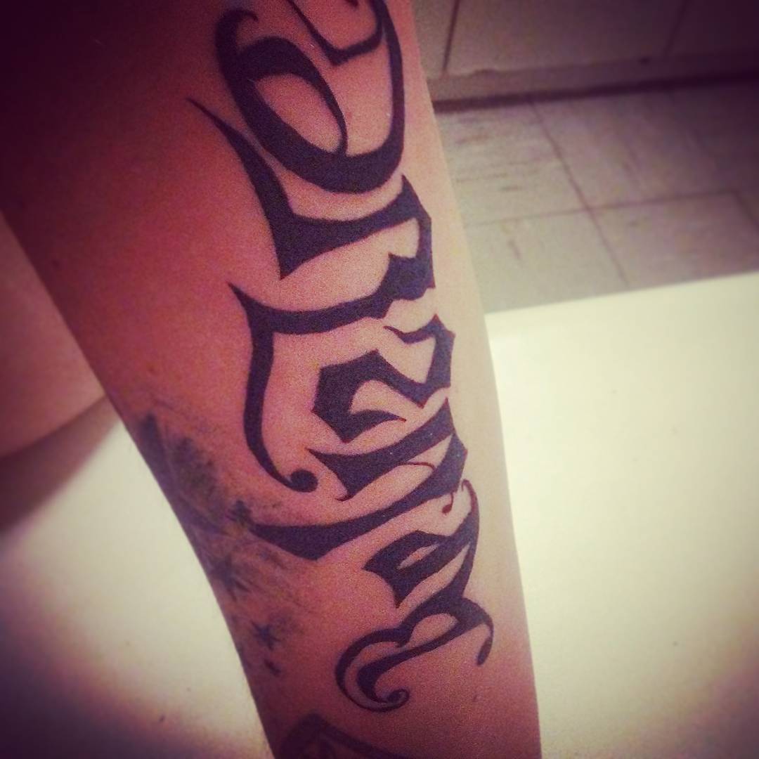 Tattoo lettering ph @crystalrosetattoo