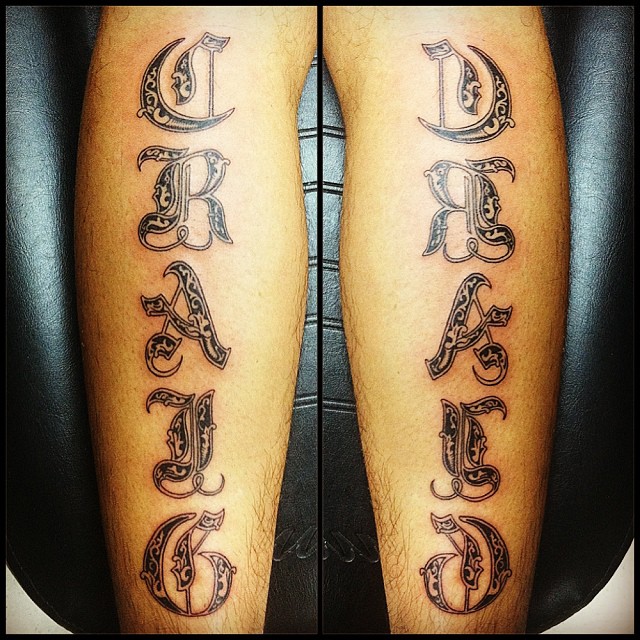 Tattoo lettering ph @evantattoos