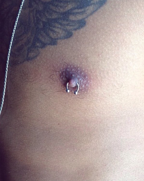 nipple piercing by @piercer mari