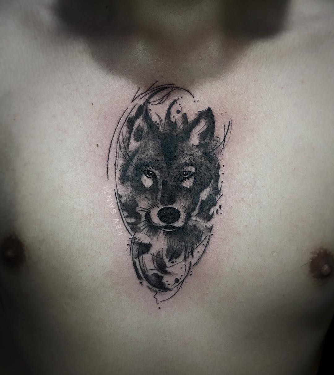 tattoo lupo by @lexus_tattoo_studiokev.santi