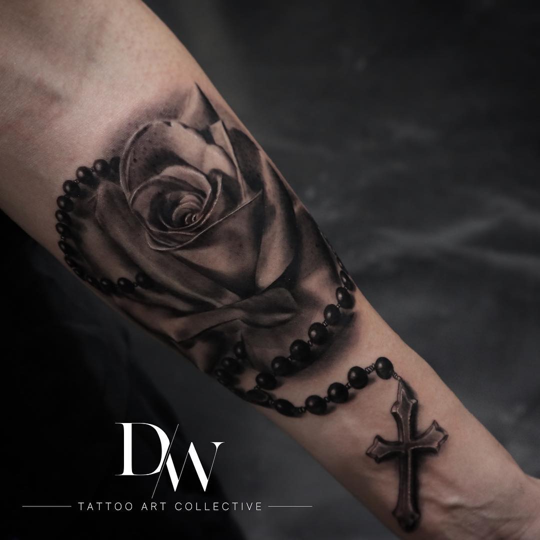 tattoo rosario rosa by @dreamworxink