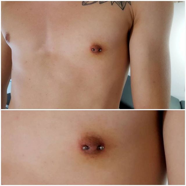 nipple piercing uomo by @krees bodypiercer