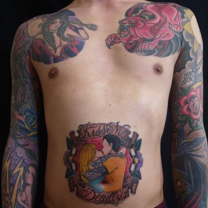tatuaggio bacio