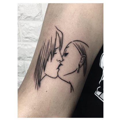 tatuaggio bacio