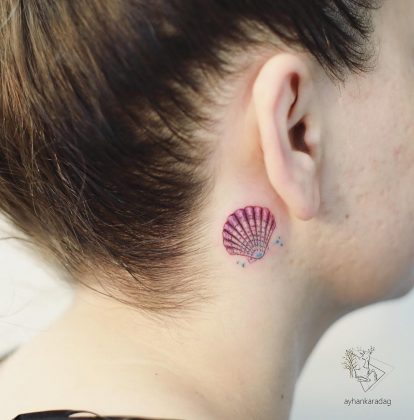 tatuaggio conchiglia orecchio by @ayhankrdg