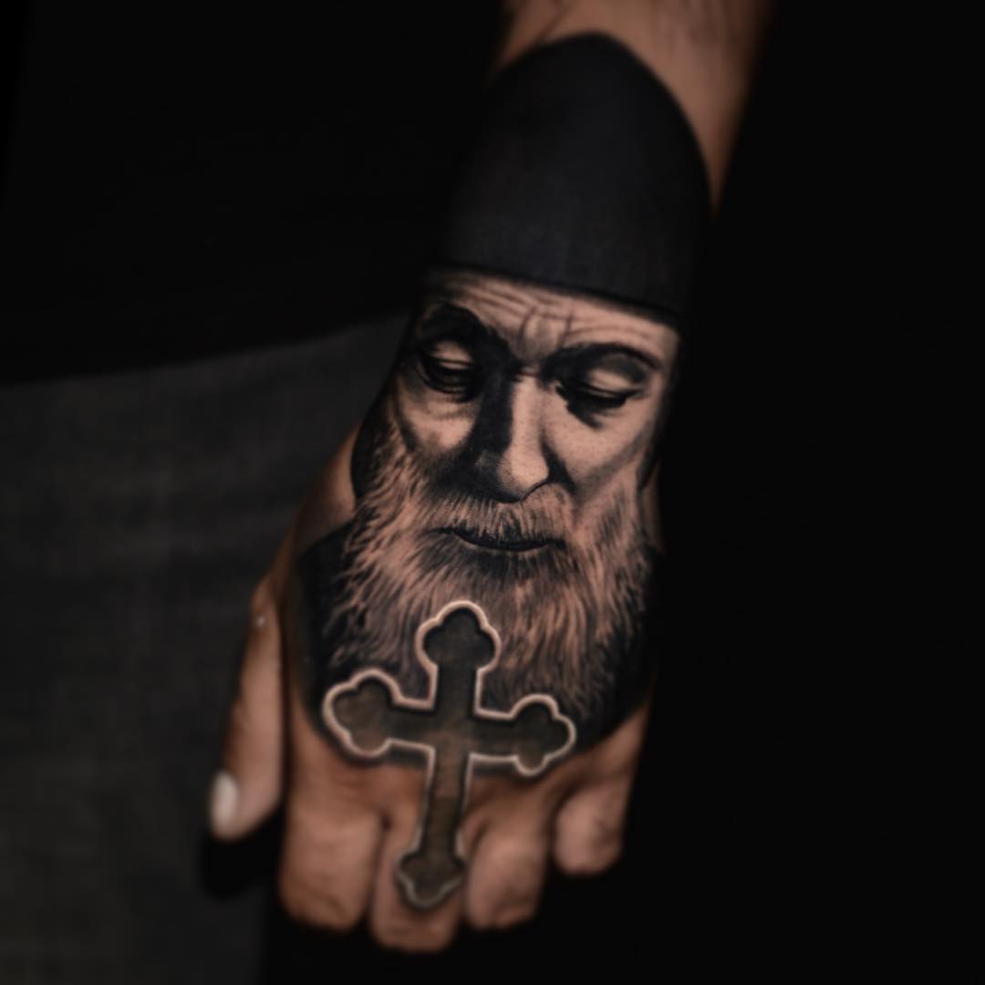 tatuaggio sant charbel makhlouf by @nikkohurtado