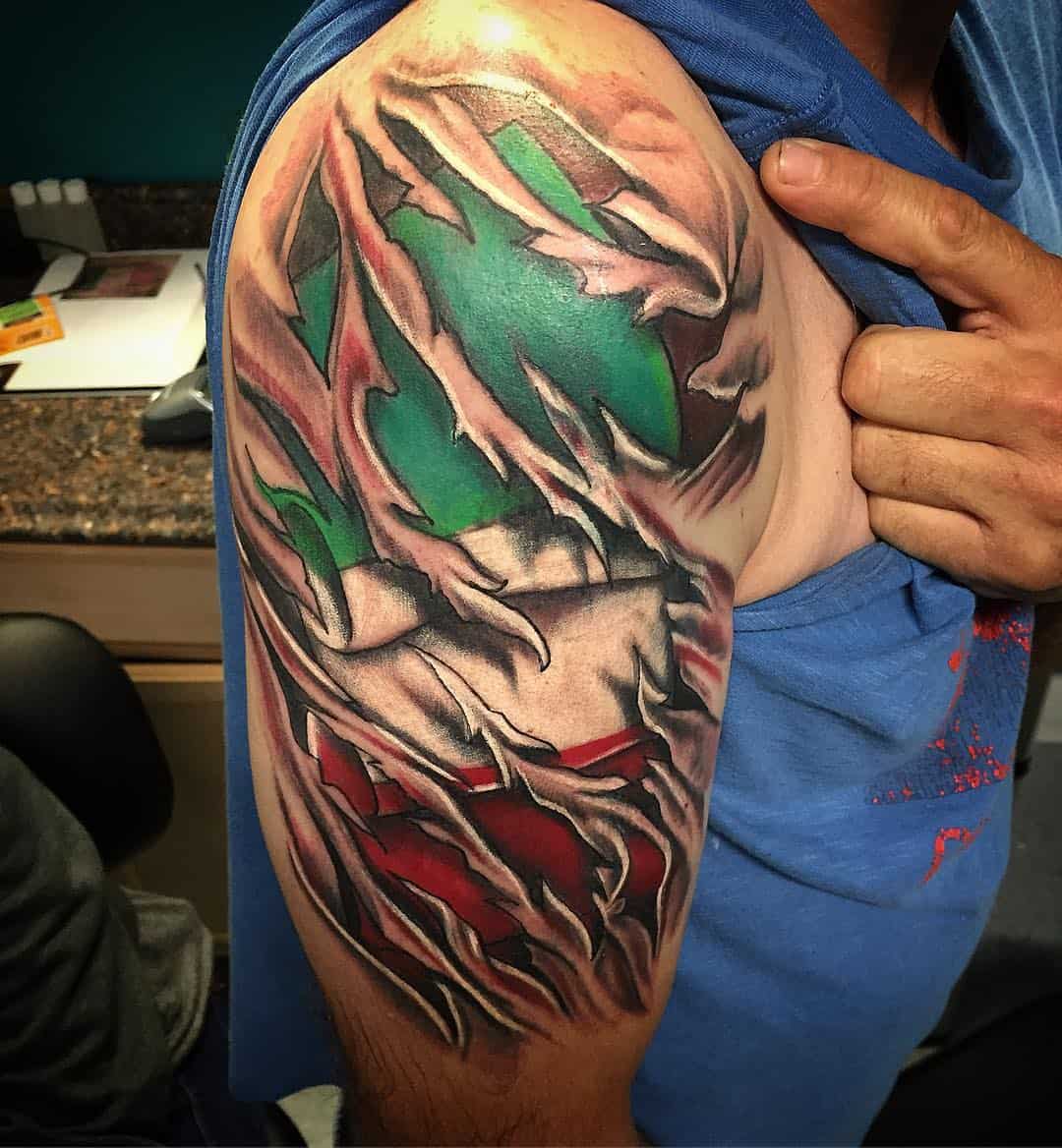 Tatuaggio bandiera italiana by @joe_a_tattoo