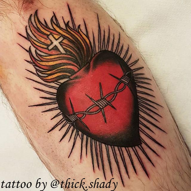 tatto cuore spine tattoo by @thick.shady