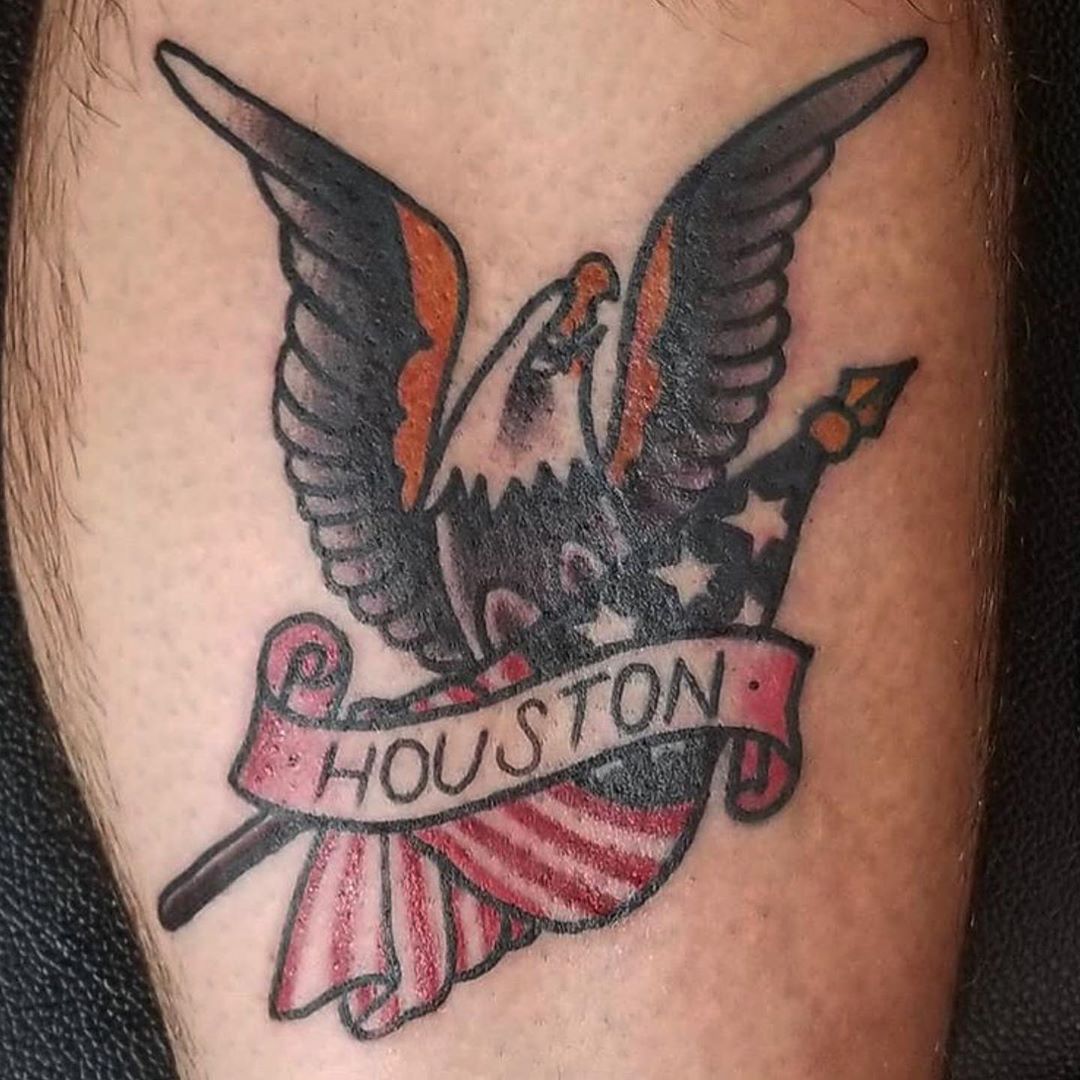 tattoo Old School aquila Houston ph @theorderdtla