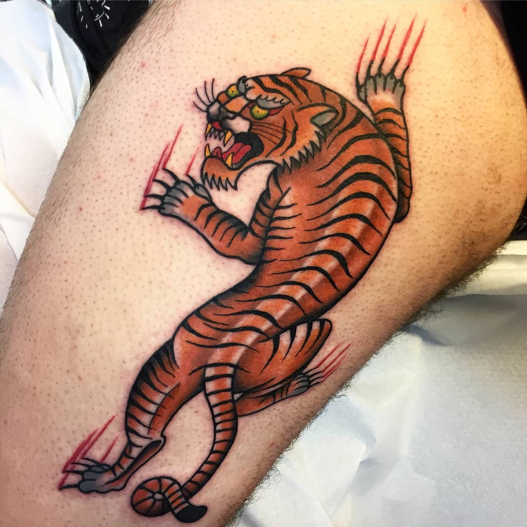 tattoo tigre Old School ph @ritualtattooathens
