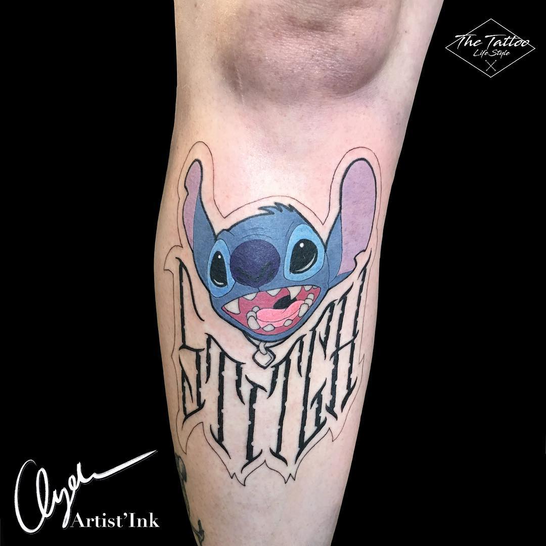 tatuaggio cartoni animati Disney by @clydeinktattoo