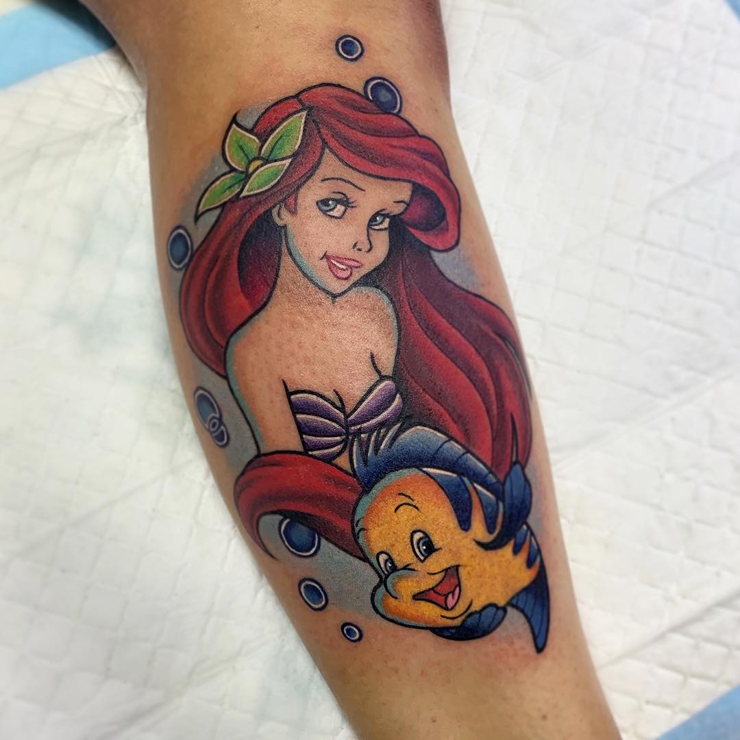 tatuaggio cartoni animati Disney by @draven heart 1