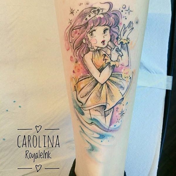 tatuaggio cartoni animati dolce creamy by @carolinacaosavalle