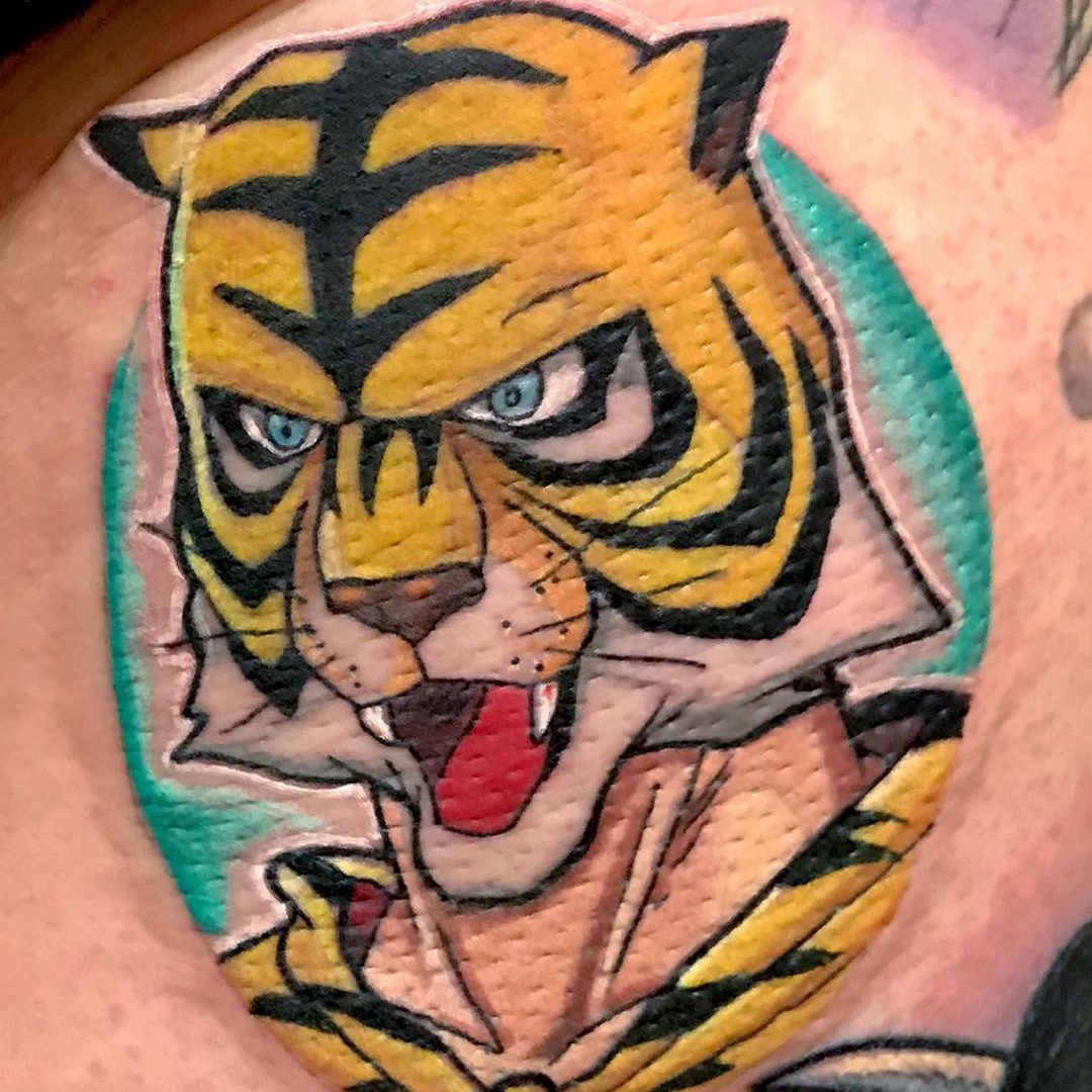 tatuaggio cartoni uomo tigre by @checcooldboy