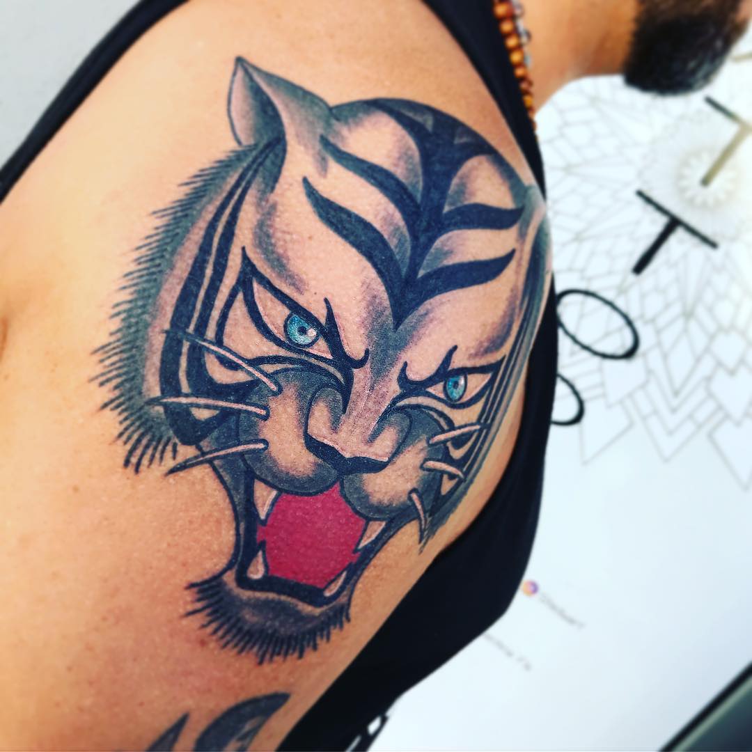 tatuaggio cartoni uomo tigre by @mattiadubbio