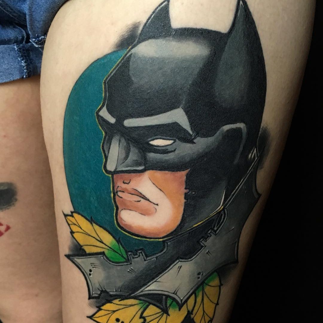 tatuaggio cartoon batman by @noszaly tattoos