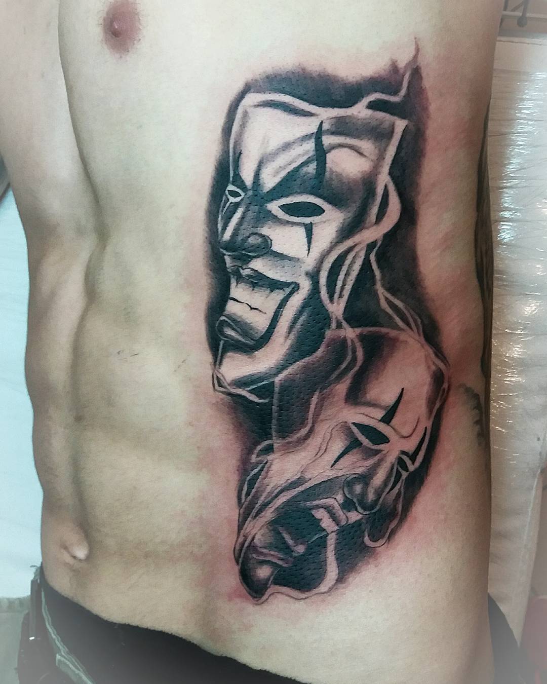 tatuaggio maschere chicane by @luna tattooer