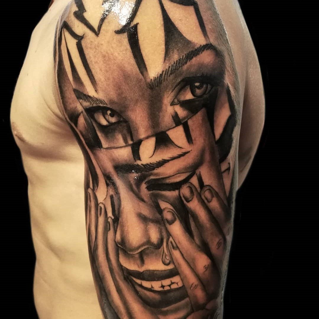 tatuaggio maschere chicano by @joseluis diaz tattoo 1