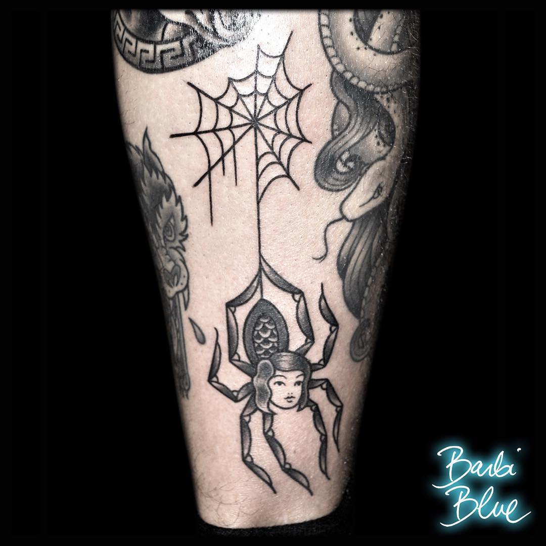 aracne tattoo by @barbi blue art
